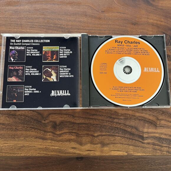 Ray Charles Genius + Soul = Jazz CD 1988 Dunhill DZS-038 - Picture 6 of 13